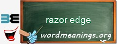 WordMeaning blackboard for razor edge
